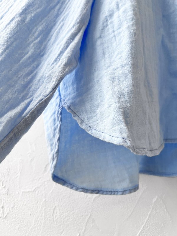 画像5: seasew.／301 ダブルガーゼブラウス・サックス (5)