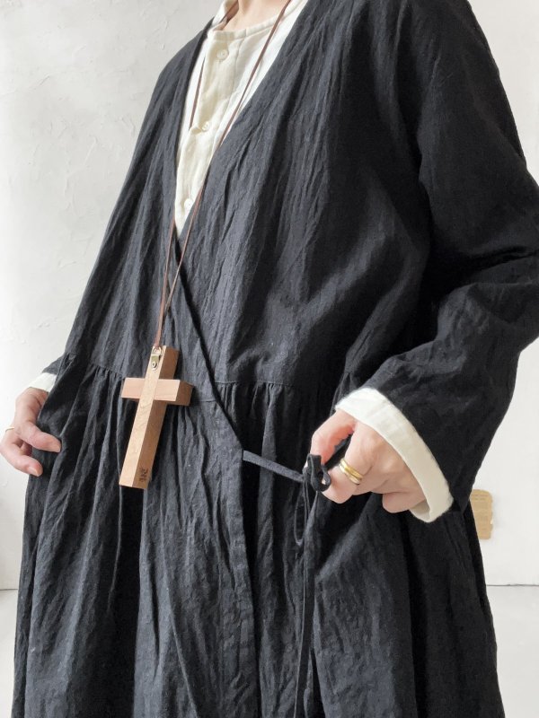 画像8: seasew.／106 カシュクールワンピース・ブラック (8)