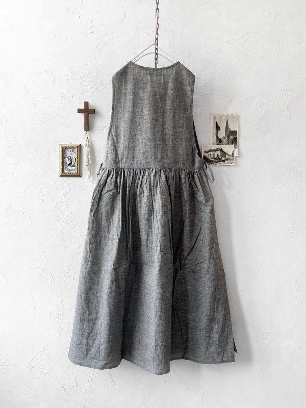 画像9: nous rendent heureux／エプロンワンピース・シャンブレー (9)