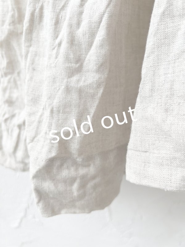 画像7: MARCHE' DE SOEUR／オランダリネン ギャザーワンピース・生成り (7)