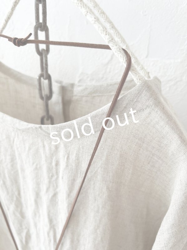 画像3: MARCHE' DE SOEUR／オランダリネン ギャザーワンピース・生成り (3)