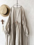 画像2: MARCHE' DE SOEUR／オランダリネン ギャザーワンピース・生成り (2)