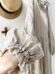 画像6: MARCHE' DE SOEUR／オランダリネン ラッフルギャザーワンピース・生成り (6)