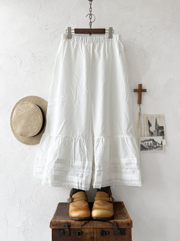 画像2: manoamano /レース&ピンタックペチパンツ・オフ (2)