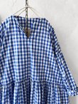 画像3: MARCHE' DE SOEUR／スキッパーギャザーワンピース・青ギンガム (3)
