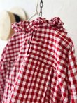 画像9: MARCHE' DE SOEUR／フローフリルブラウス・赤ギンガム (9)