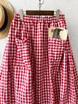 画像2: MARCHE' DE SOEUR／ポケットスカート・赤ギンガム (2)