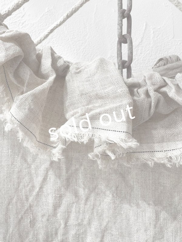 画像3: MARCHE' DE SOEUR／オランダリネン ラッフルギャザーワンピース・生成り (3)