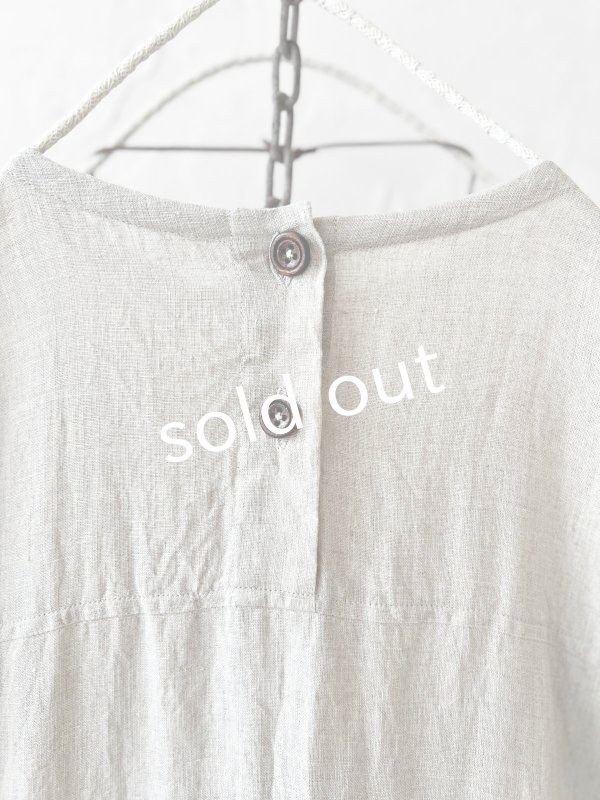 画像10: MARCHE' DE SOEUR／オランダリネン ギャザーワンピース・生成り (10)