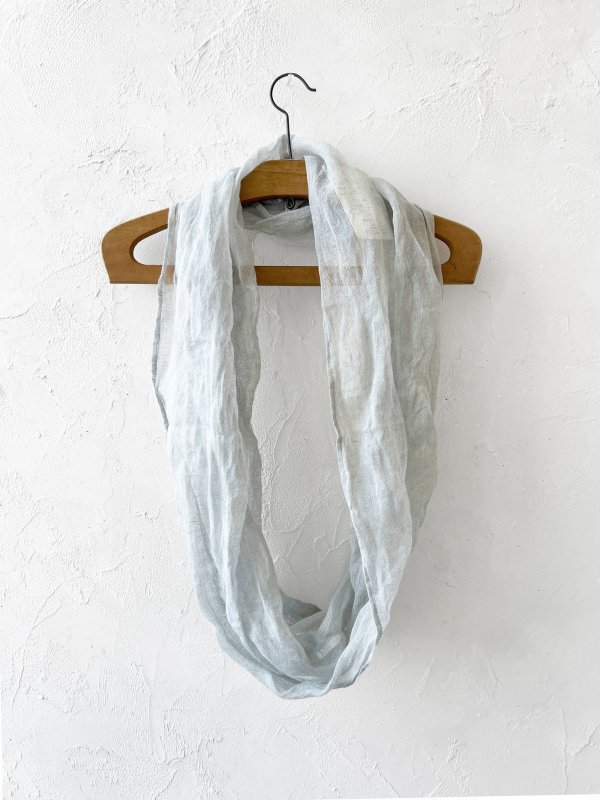 画像4: Branch m'／リネンガーゼスヌード・ライトブルー (4)