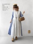画像1: MARCHE' DE SOEUR／スキッパーギャザーワンピース・青ギンガム (1)