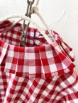 画像3: MARCHE' DE SOEUR／タックフリルカラーブラウス・赤ギンガム (3)