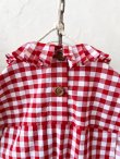 画像8: MARCHE' DE SOEUR／タックフリルカラーブラウス・赤ギンガム (8)