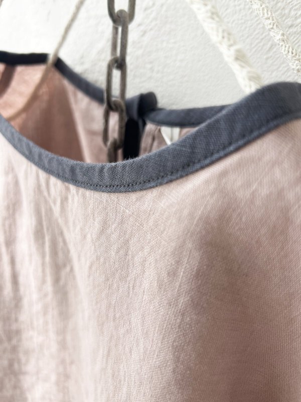 画像3: Crea delice／パイピングりぼんブラウス・アッシュピンク (3)