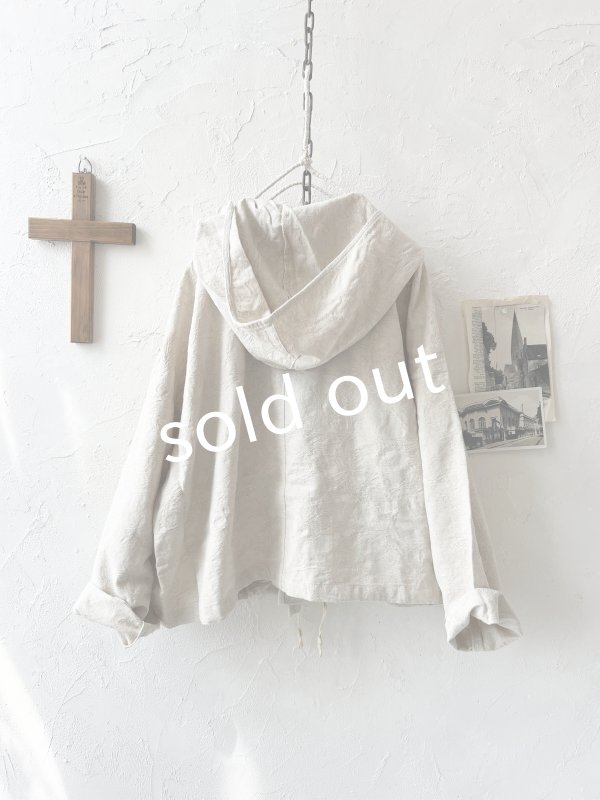 画像8: Crea delice／ジャガードフードジャケット・ベージュ (8)