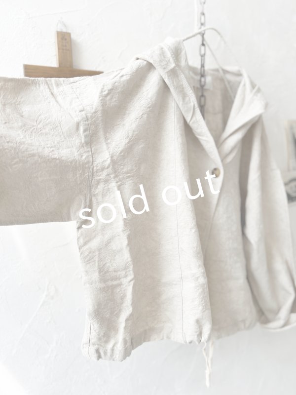 画像6: Crea delice／ジャガードフードジャケット・ベージュ (6)