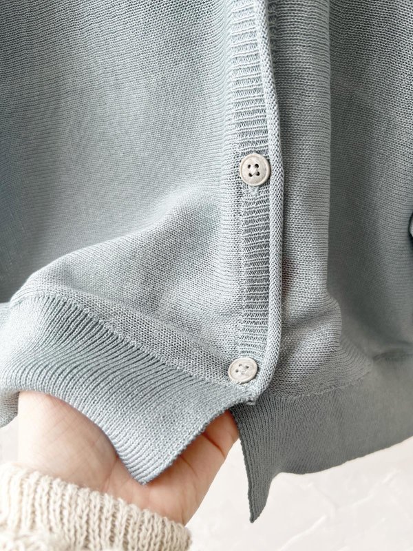 画像5: Crea delice／ドルマン袖のカーディガン・ライトブルー (5)