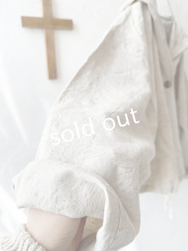 画像7: Crea delice／ジャガードフードジャケット・ベージュ (7)