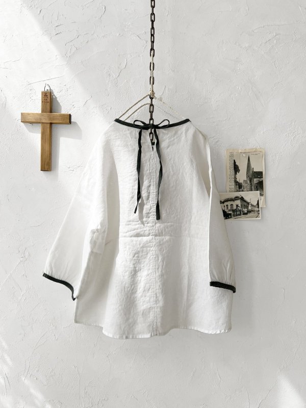 画像8: Crea delice／パイピングりぼんブラウス・オフ (8)