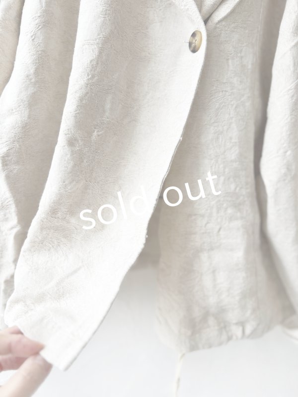 画像4: Crea delice／ジャガードフードジャケット・ベージュ (4)