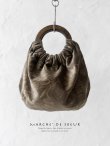 画像1: MARCHE' DE SOEUR／木の持ち手バッグ・ベルベット (1)