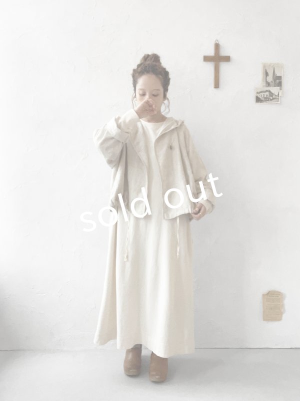 画像12: Crea delice／ジャガードフードジャケット・ベージュ (12)