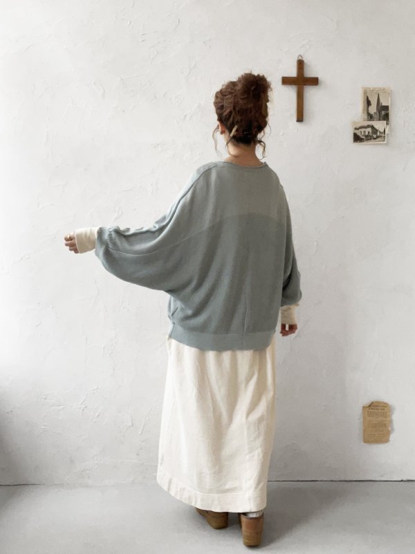 画像7: Crea delice／ドルマン袖のカーディガン・ライトブルー (7)