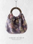画像1: MARCHE' DE SOEUR／木の持ち手バッグ・アッシュパープルローズ (1)