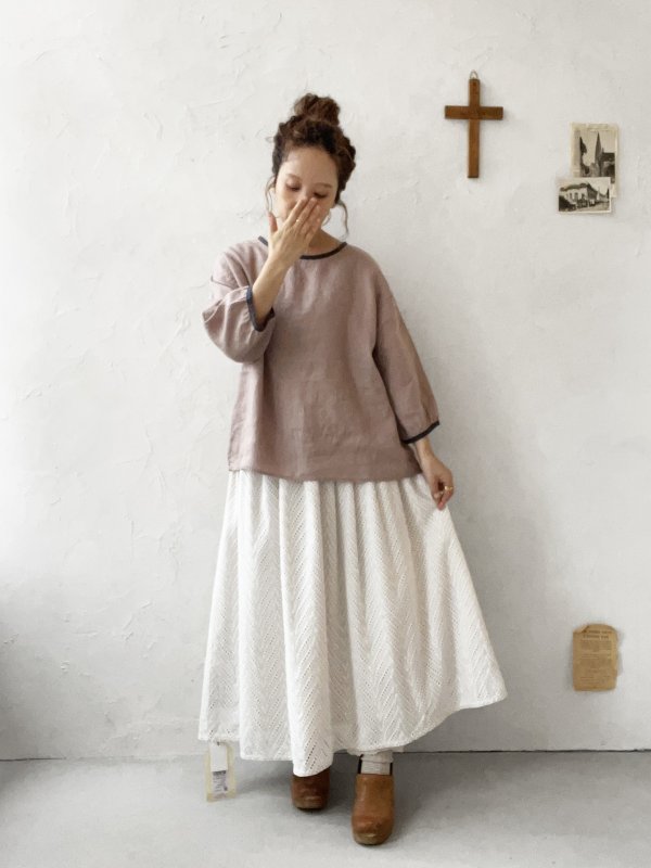 画像10: Crea delice／パイピングりぼんブラウス・オフ (10)