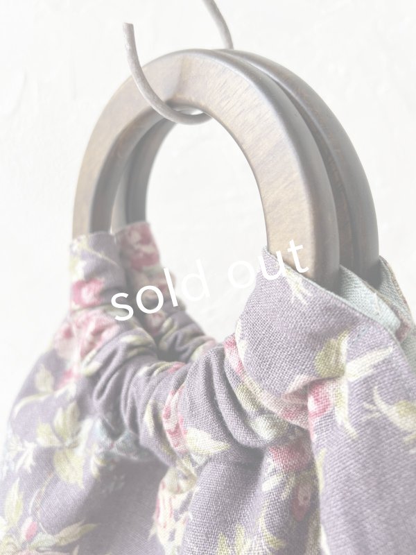 画像5: MARCHE' DE SOEUR／木の持ち手バッグ・アッシュパープルローズ (5)