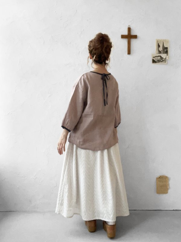 画像11: Crea delice／パイピングりぼんブラウス・オフ (11)