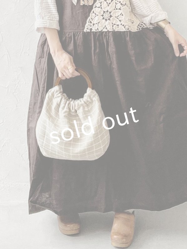 画像6: MARCHE' DE SOEUR／木の持ち手バッグ・アッシュパープルローズ (6)