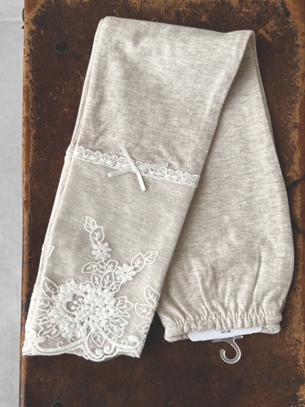 画像3: monami／コットンUVロングアームカバー・リボン (3)