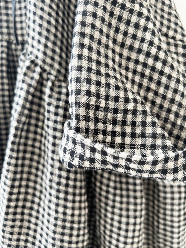 画像5: MARCHE' DE SOEUR／大きなラッフル襟のチュニック・ワッフルブラックに黒ガーゼ襟 (5)