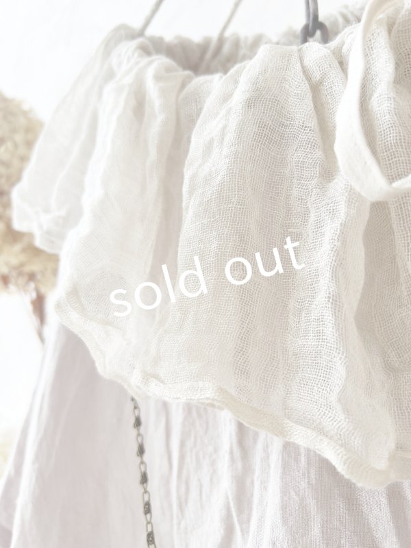 画像5: MARCHE' DE SOEUR／大きなラッフル襟のチュニック・ファナージュピンクに生成り襟 (5)