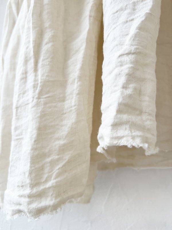 画像7: MARCHE' DE SOEUR／大きなラッフル襟のチュニック・ファナージュミルクにワッフルベージュ襟 (7)