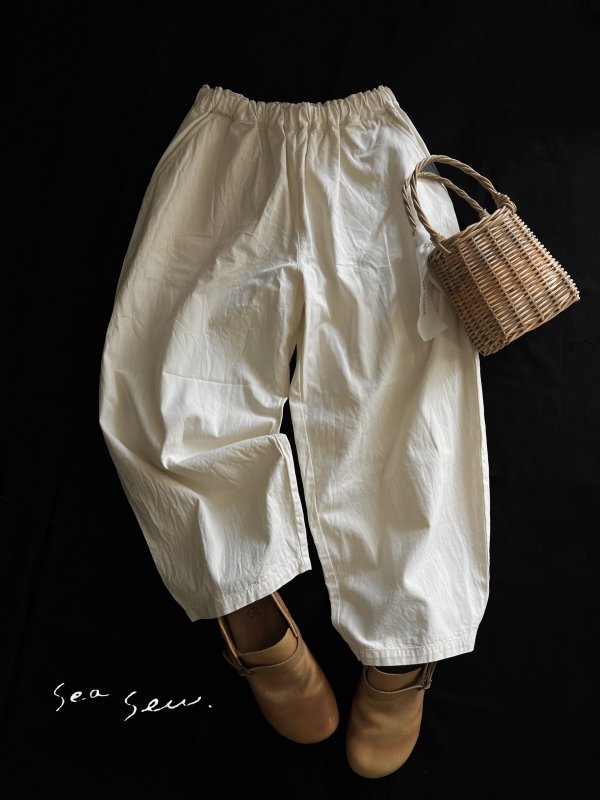 画像1: seasew.／508 オックスコクーンパンツ・キナリ (1)