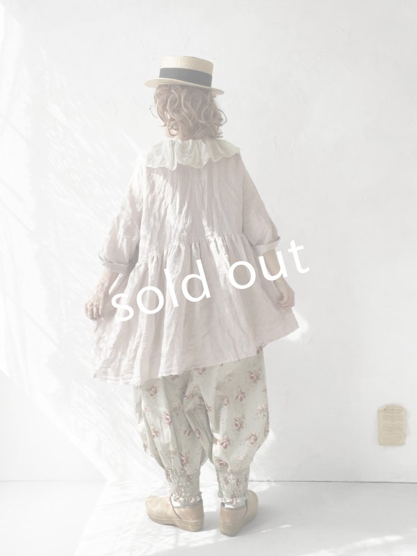 画像14: MARCHE' DE SOEUR／大きなラッフル襟のチュニック・ファナージュピンクに生成り襟 (14)