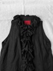 画像5: Reliure／FRILL VEST・Black linen (5)