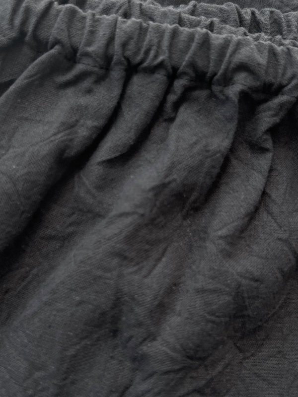 画像3: seasew.／527 ワッシャーコットンワイドペチパンツ・チャコール (3)