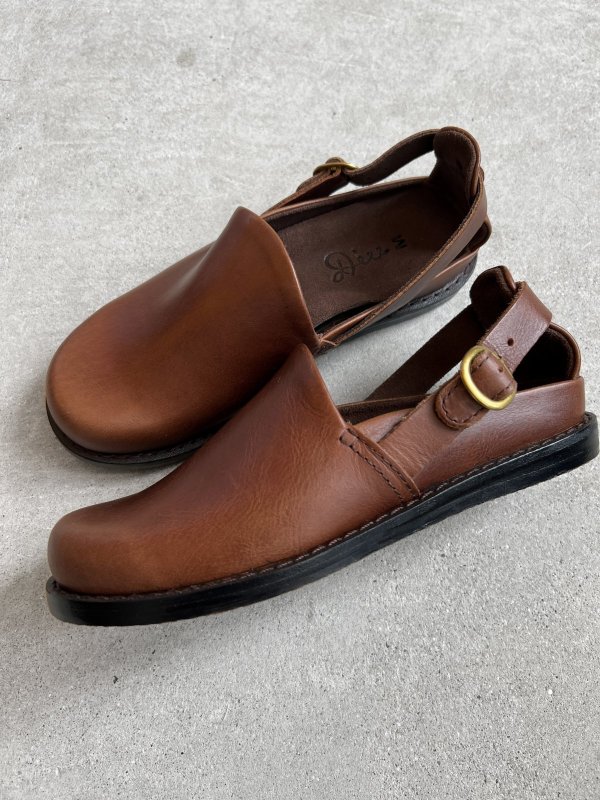 画像7: Diu／本革カメリアサンダル・ダークブラウン (7)