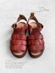 画像2: Diu／本革パルミエサンダル・レッド (2)