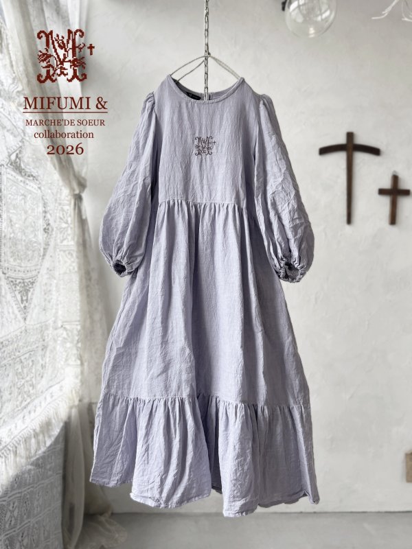 画像1: 【4/24(金)21時から販売】MIFUMIコラボ／janeのワンピース・ふじ＆bag (1)