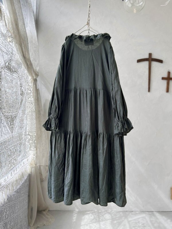 画像8: 【4/24(金)21時から販売】MIFUMIコラボ／anneのワンピース・アッシュグリーン＆bag (8)