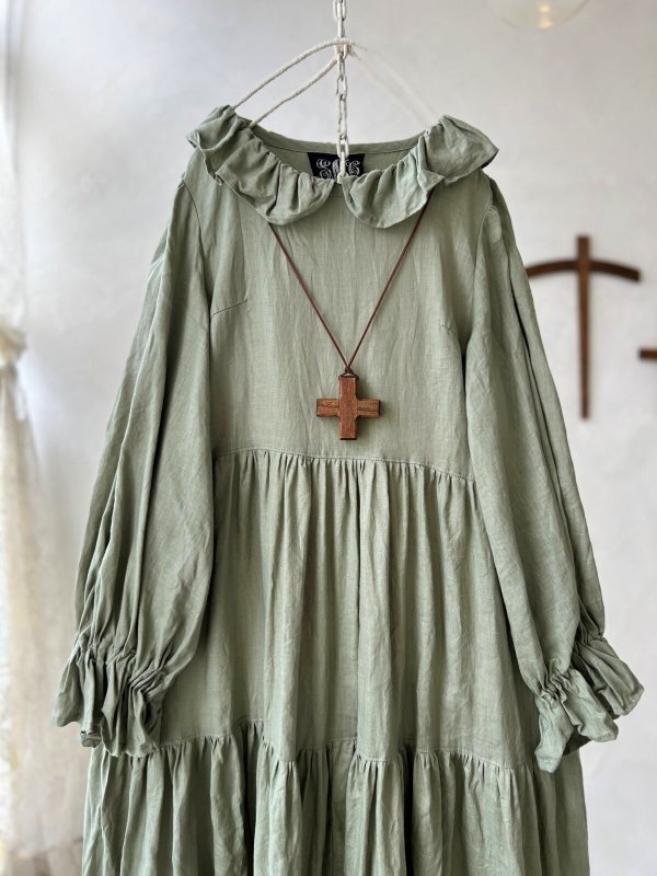 画像4: 【4/24(金)21時から販売】MIFUMIコラボ／anneのワンピース・浅緑＆bag (4)