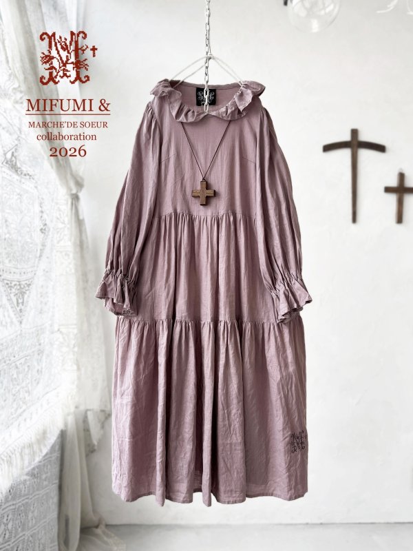 画像2: 【4/24(金)21時から販売】MIFUMIコラボ／anneのワンピース・ラベンダー＆bag (2)