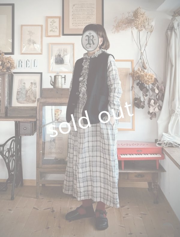 画像15: MARCHE' DE SOEUR／フローフリルワンピース・チェック (15)