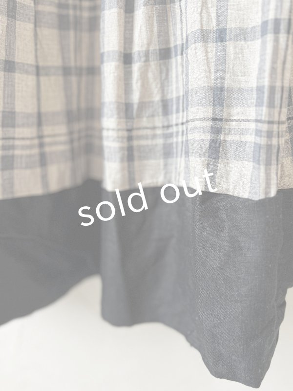 画像5: MARCHE' DE SOEUR／エプロンワンピース・黒×チェック (5)