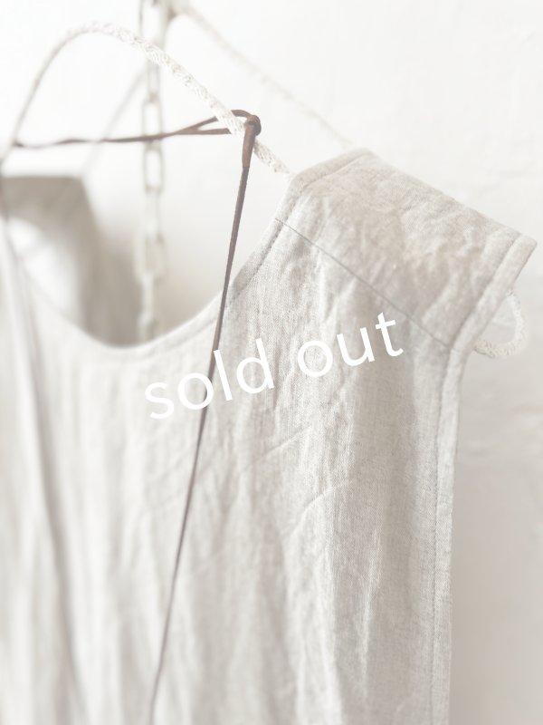 画像3: MARCHE' DE SOEUR／エプロンワンピース・生成り×チェック (3)