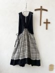 画像7: MARCHE' DE SOEUR／エプロンワンピース・黒×チェック (7)